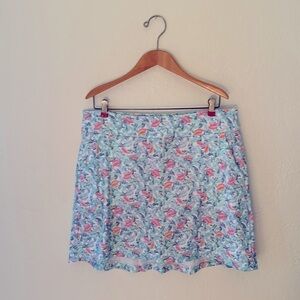 Greg Norman Collection Women's Skort - Blue and Pink Floral